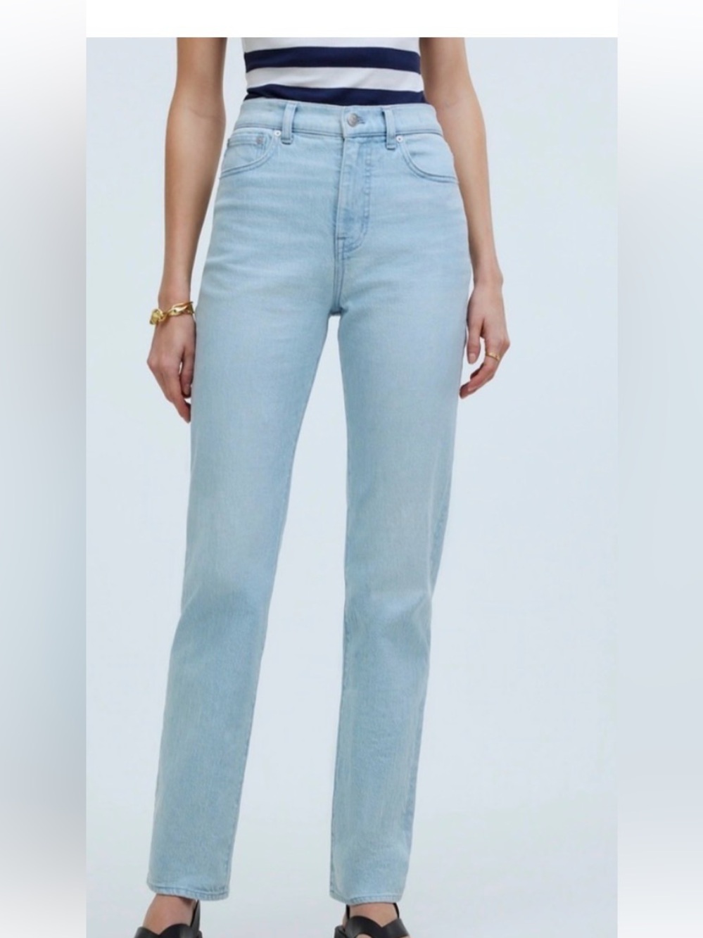 Madewell the '90s straight jean in ward wash - Picture 2 of 7